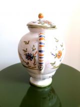 Théière en faïence oiseau du paradis Moustiers 