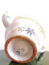 Théière en faïence oiseau du paradis Moustiers 