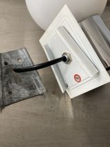 LOT 2 ANCIENNES APPLIQUES RONDES EN OPALINE VINTAGE