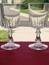 6 Verres Cristal d'Arques modèles Auteuil et Louvre