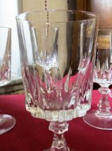 10 Verres Cristal d'Arques modèle Auteuil et Louvre