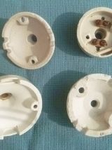 lot  de  4 rosaces en porcelaine , vintage