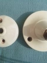 lot  de  4 rosaces en porcelaine , vintage