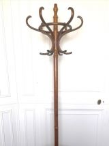 Porte-manteau perroquet ce bistrot en bois courbé 1950 