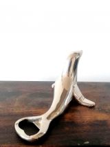 Décapsuleur phoque métal argenté 