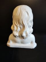 buste jeune fille en plâtre