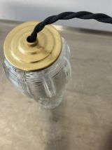 LOT 4  ANCIENNES SUSPENSIONS EN VERRE VINTAGE