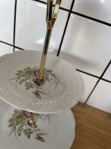 Serviteur à 2 étages en haute porcelaine