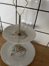 Serviteur à 2 étages en haute porcelaine