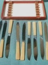 12 couteaux,  vintage  avec  coffret