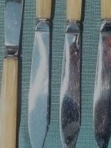 12 couteaux,  vintage  avec  coffret