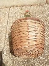 dame jeanne , bonbonne  avec osier