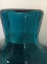 vase design verre bleu italien