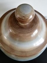 Soupière en céramique bleue et marron Longchamp 