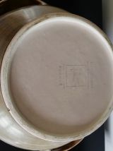 Soupière en céramique bleue et marron Longchamp 