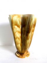Vase mouchoir moutarde vintage 