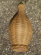 bouteille  en  osier , vintage