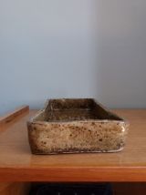 Vide poche rectangulaire en grès pyrité signé