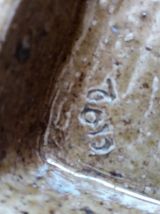 Vide poche rectangulaire en grès pyrité signé