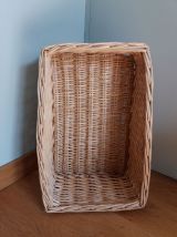Panier rectangulaire en osier 48 cm par 31 cm