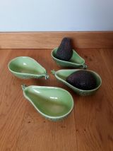 Service 4 coupelles avocat en barbotine