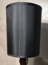 lampe  1950  pied tourner en olivier ,45x23    tres belle ab