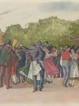 Ancien plateau de service Obernai Sarreguemines (Henri Loux)