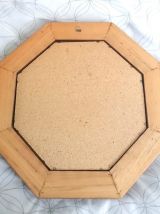 Miroir hexagonal en bois art déco 