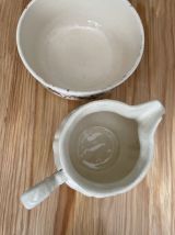 Petit broc et cuvette faïence