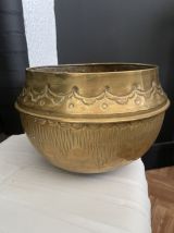 Cache pot en laiton ou cuivre