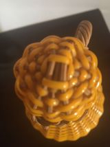 carafe vintage 1970 en scoubidou en TBE