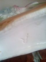 statuette Paon en faience signé