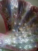 statuette Paon en faience signé