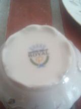 lot de deux tasses à café avec deux soucoupes en porcelaine