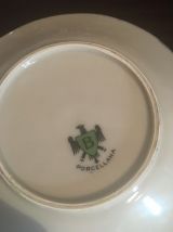 5 tasses à café &amp; cuillères porcelaine