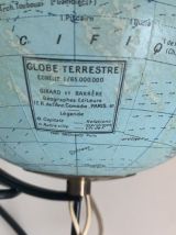Globe vintage 1960  terrestre Girard et Barrère verre - 27 c
