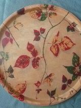 plateau de  service  rond , vintage
