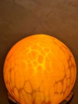 Lampe art déco.. métal patine or