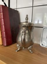 Théïere en métal argenté antique