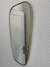 Miroir vintage 1960 rétroviseur asymétrique - 60 x 31 cm