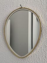 Miroir vintage 1960 rétroviseur asymétrique - 25 x 20 cm 