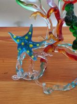 Magnifique sculpture Murano fond marin TBE