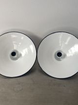 LOT 2 SUSPENSIONS VINTAGE EMAILLEES BLANCHES