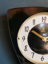 Horloge formica vintage pendule murale silencieuse Jaz noir