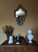 lampe vintage laiton et verre ciselé