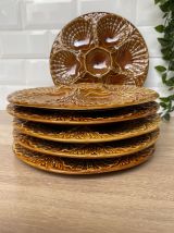 Set de 6 assiettes à coquillages 