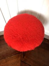 Tabouret Pelfran rouge 1960
