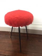 Tabouret Pelfran rouge 1960