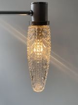 PAIRE D’APPLIQUES EN VERRE MOULÉ VINTAGE