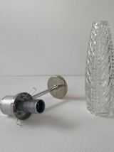 PAIRE D’APPLIQUES EN VERRE MOULÉ VINTAGE